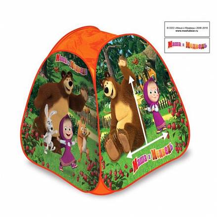 Детская игровая палатка – Маша и медведь, в сумке 